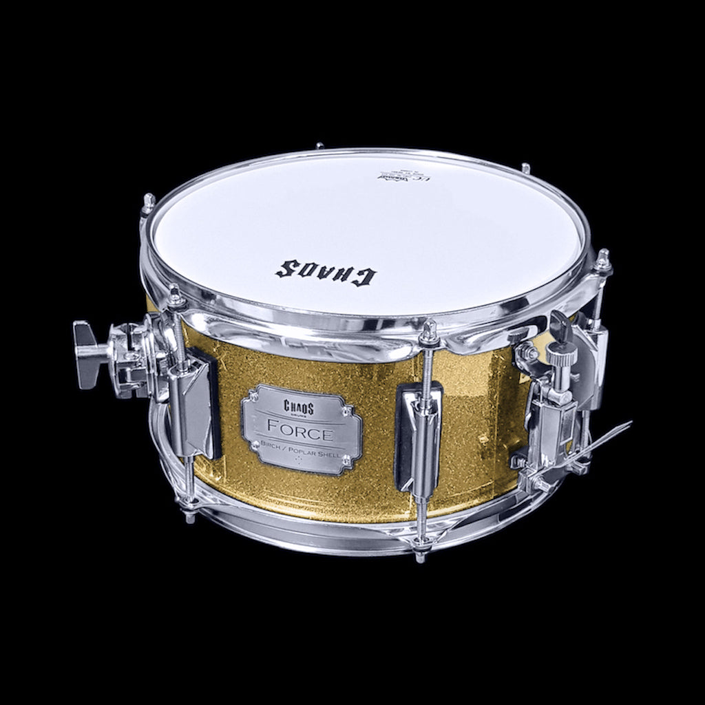 Chaos Force 12x5.5 Snare Drum - Gold Sparkle