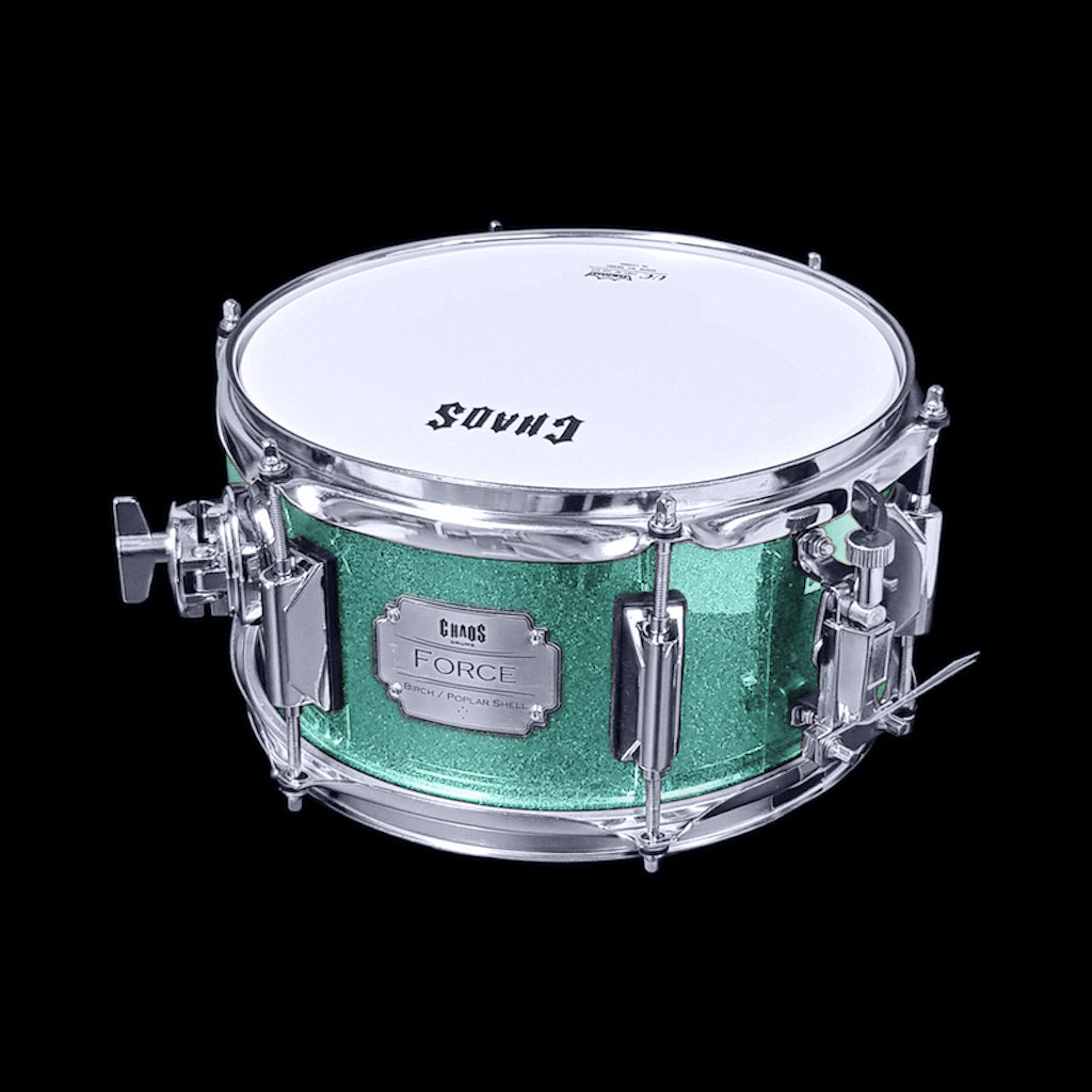 Chaos Force 12x5.5 Snare Drum - Turquoise Sparkle