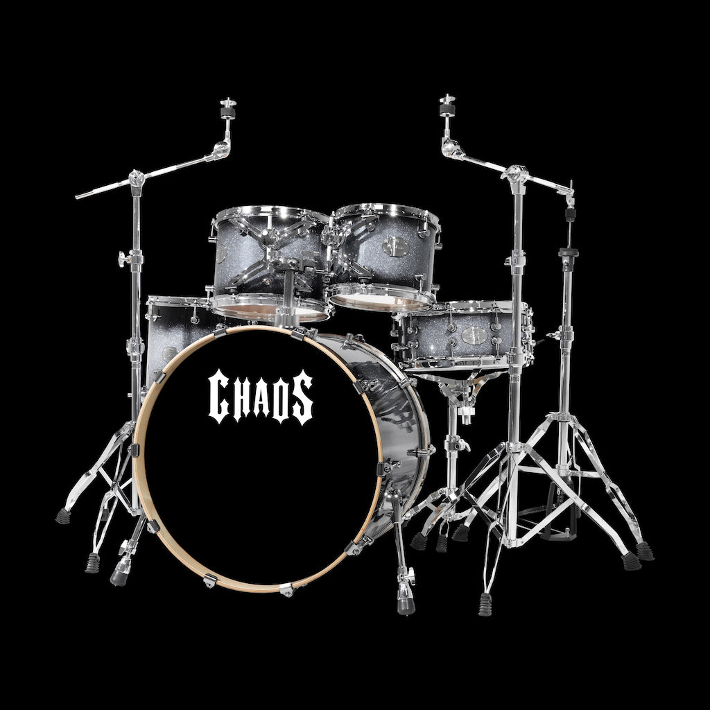 Chaos Legend Maple Drum Kit - Silver Sparkle Burst