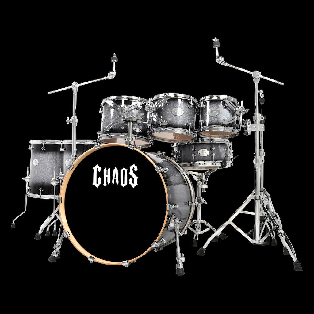 Chaos Legend Maple Drum Kit - Silver Sparkle Burst