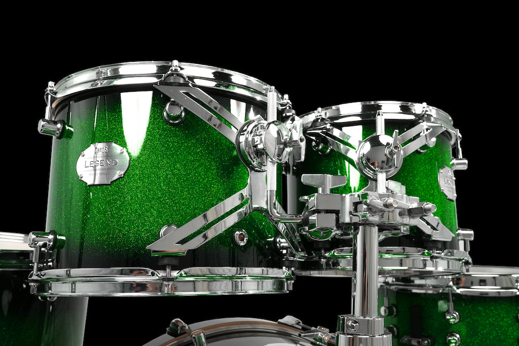 Chaos Legend Maple Drum Kit - Green Sparkle Burst