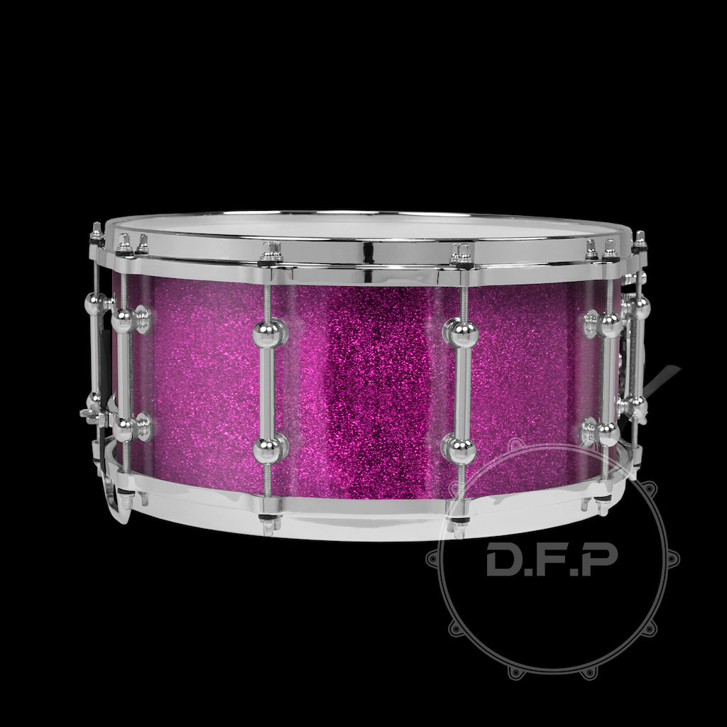 DFP 10Ply Maple Snare Drum Shells Purple Sparkle Lacquer
