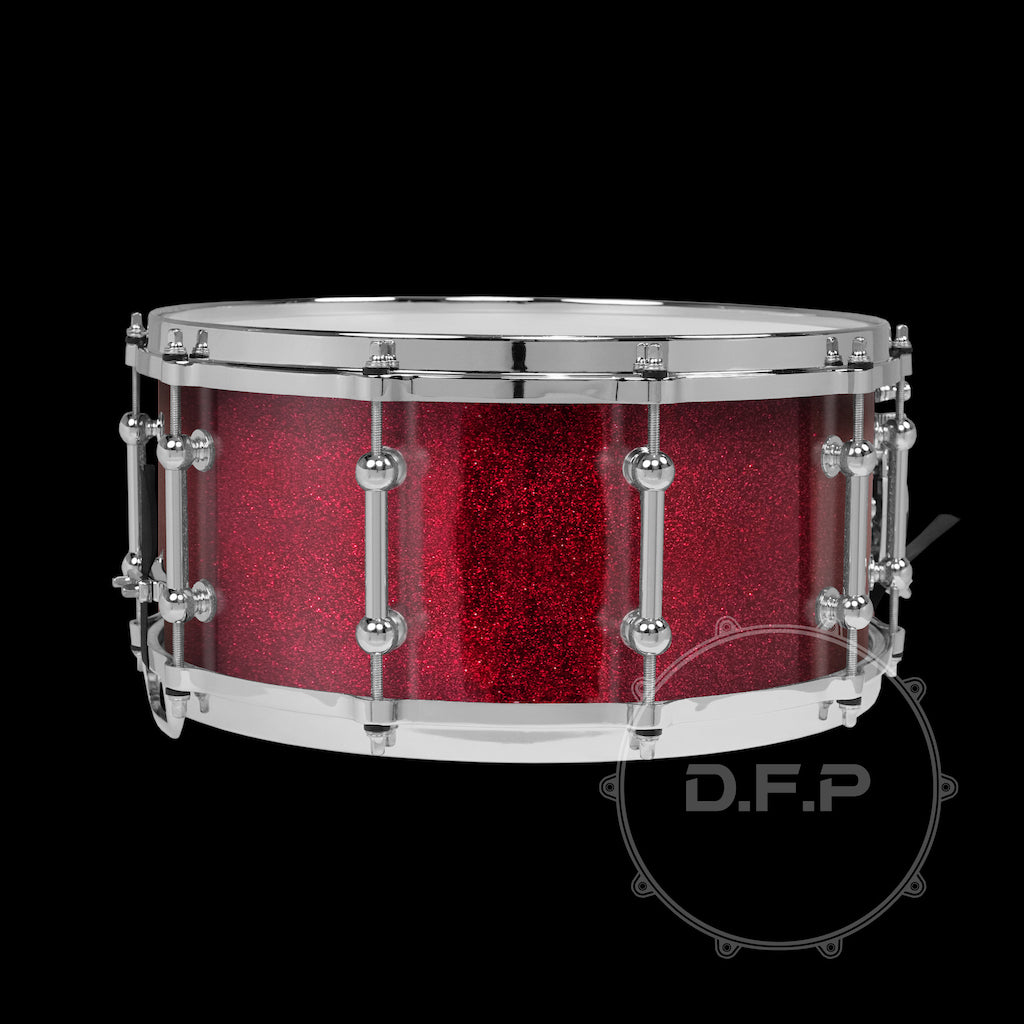 DFP 10Ply Maple Snare Drum Shells Red Sparkle Lacquer