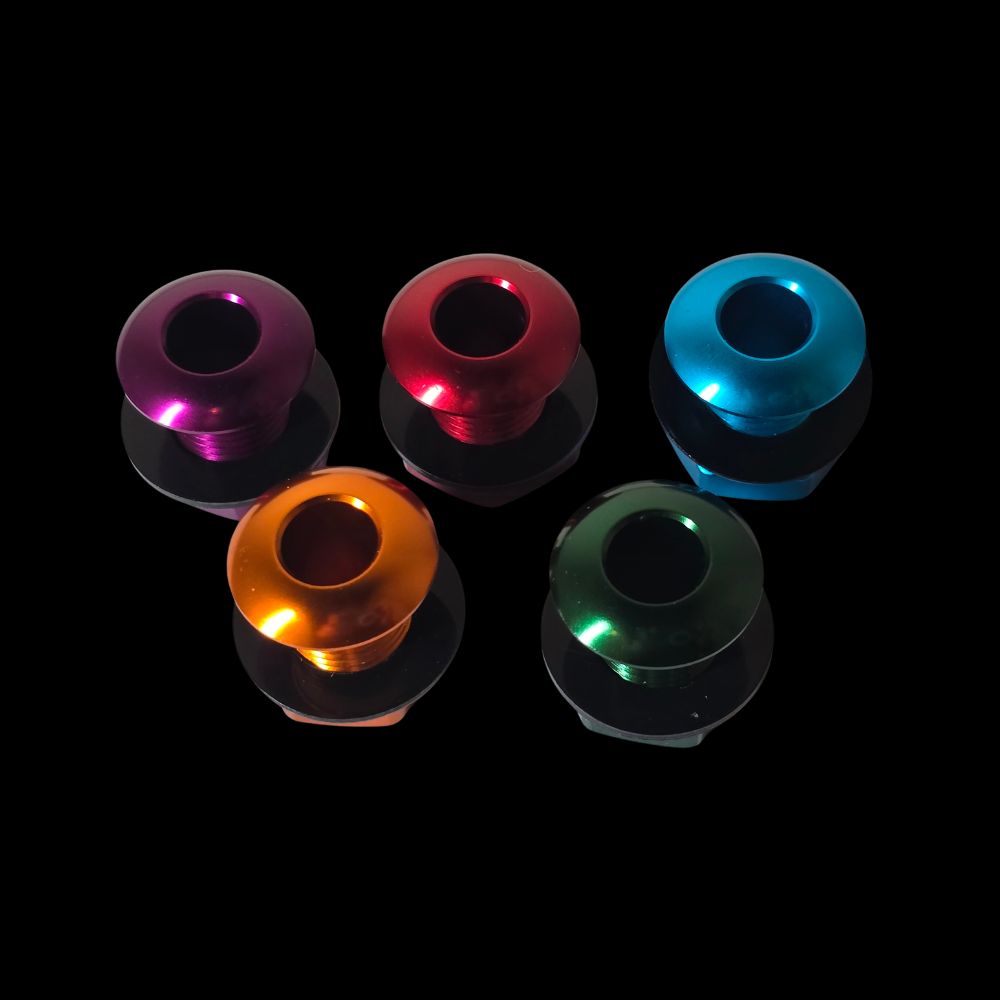 DFP Threaded Air Vent for Drum Shells - Blue, Red, Green, Purple, Orange