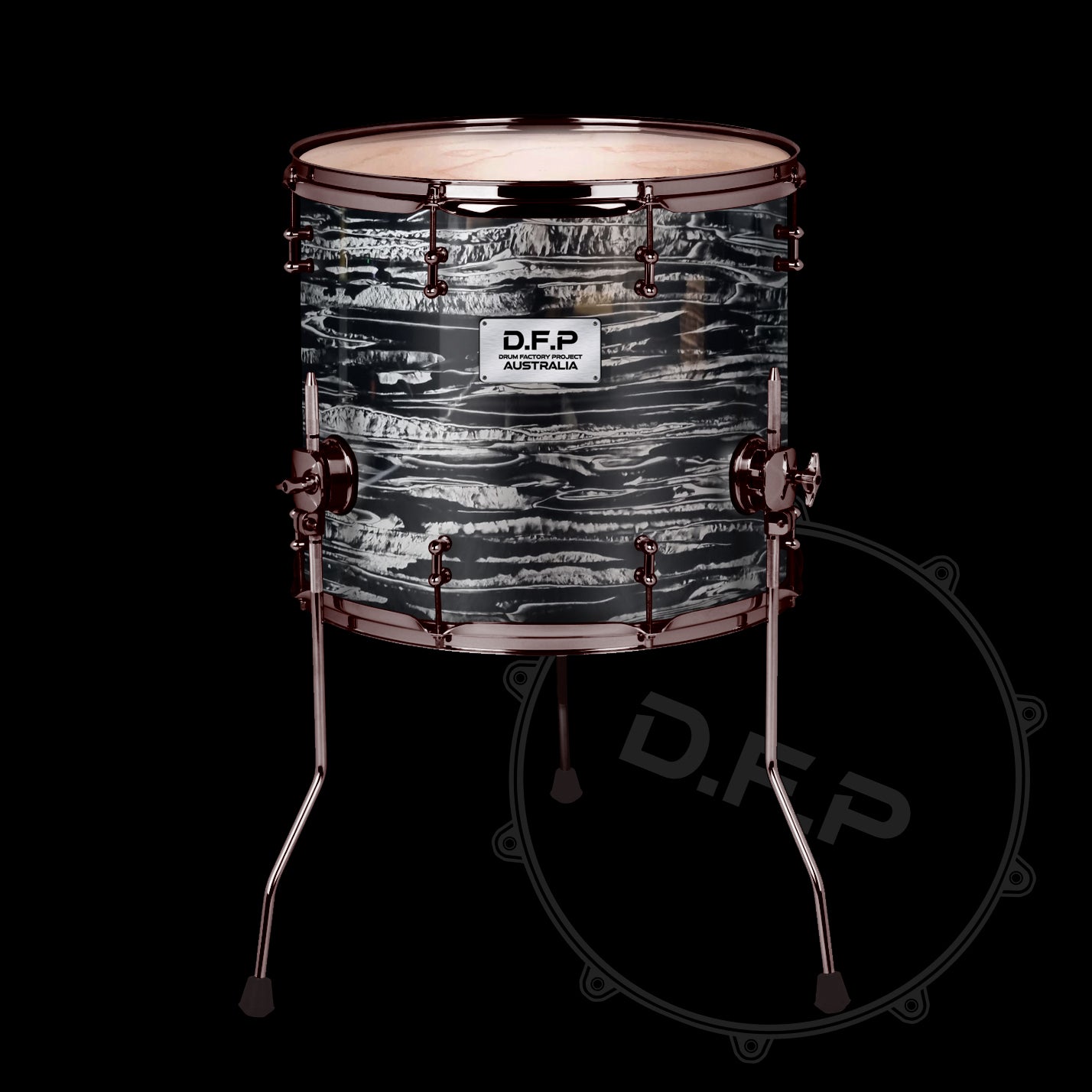 DFP Drum Wrap - Black Oyster