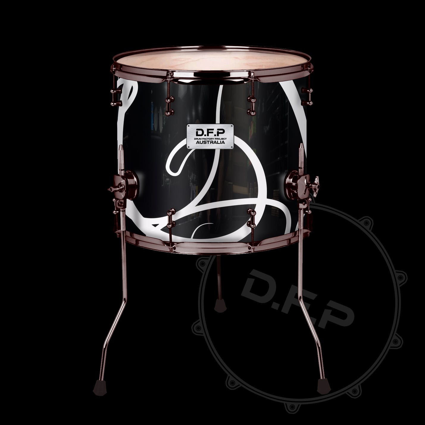 DFP Drum Wrap - Black & White Swirls