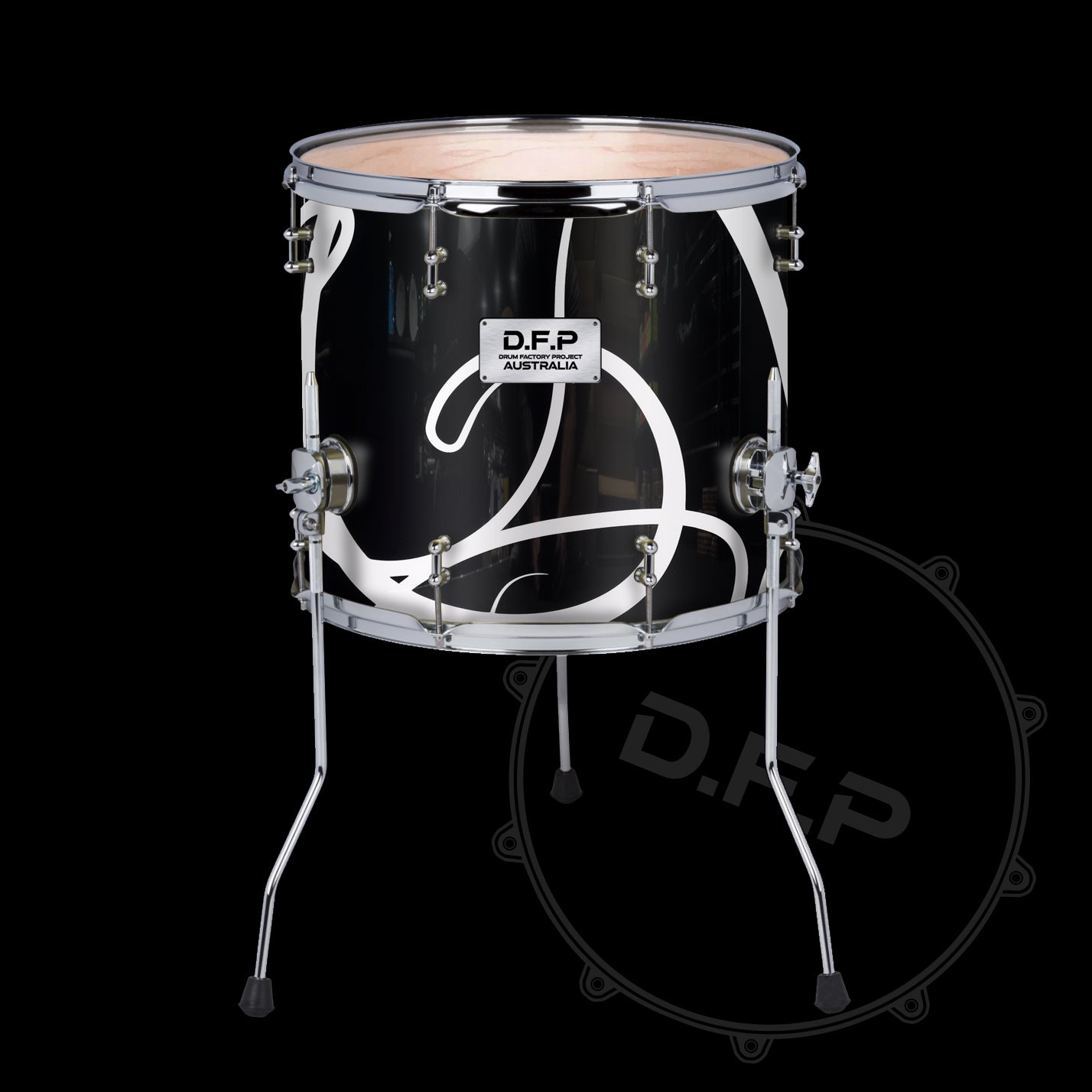 DFP Drum Wrap - Black & White Swirls