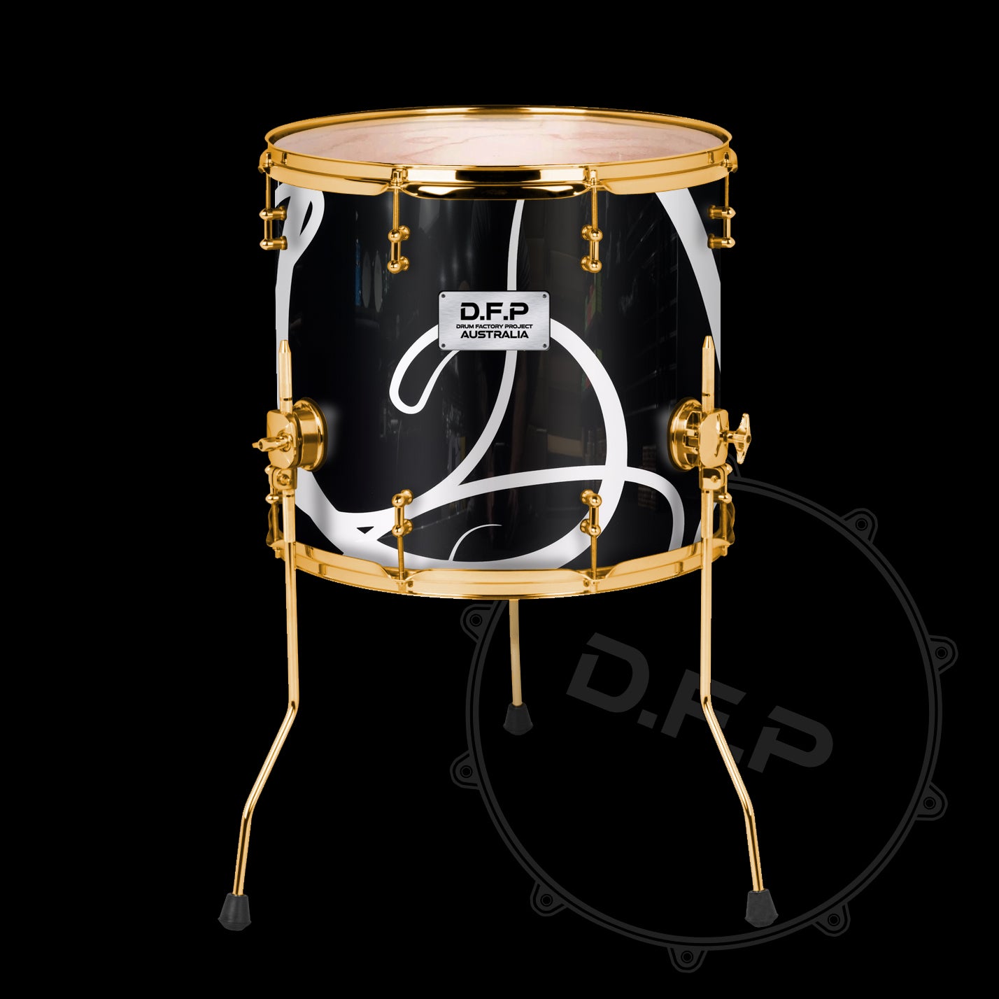 DFP Drum Wrap - Black & White Swirls