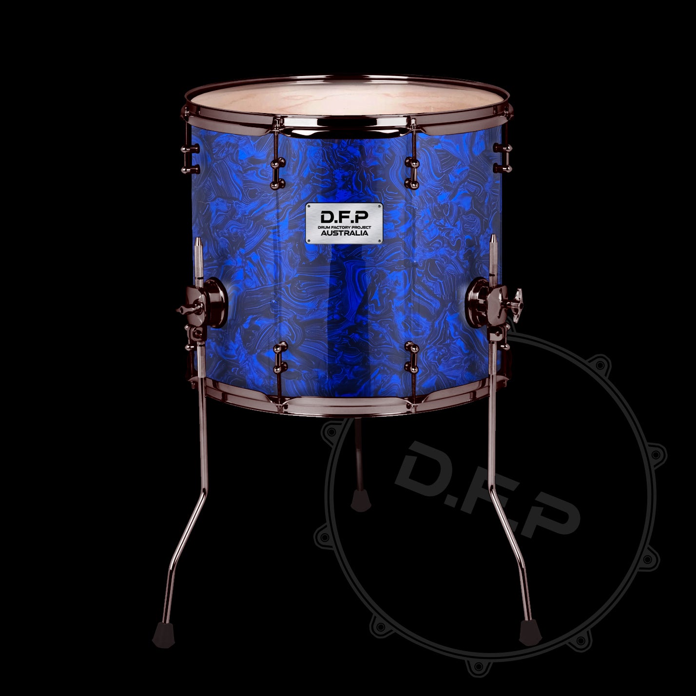 DFP Drum Wrap - Blue Abalone