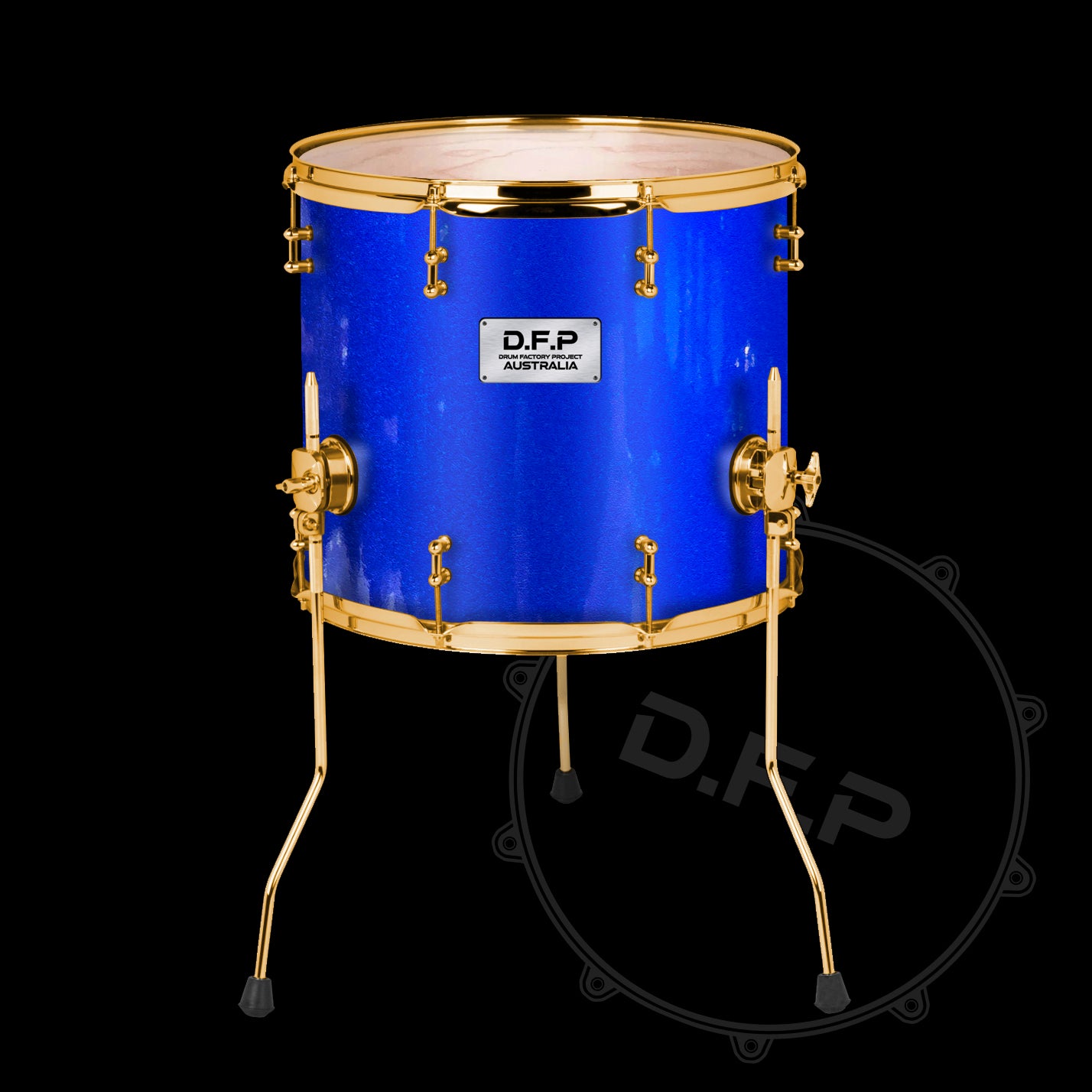 DFP Drum Wrap - Blue Glitter