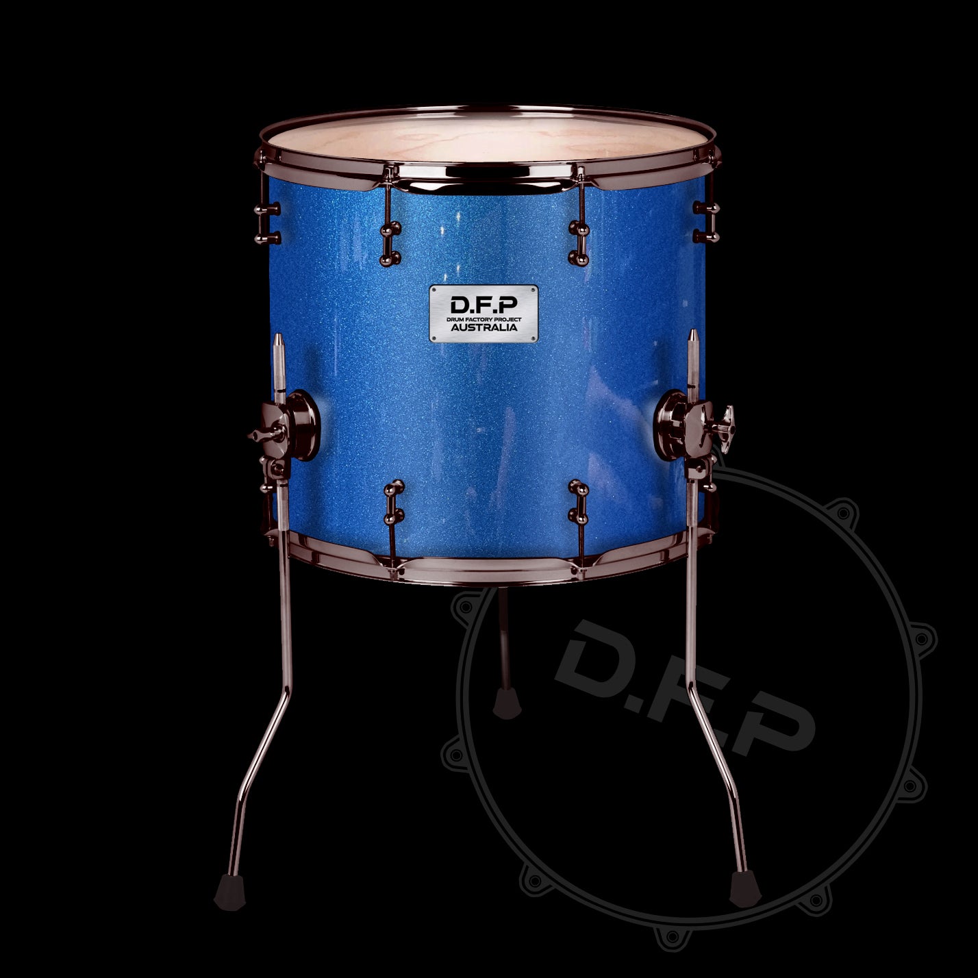 DFP Drum Wrap - Blue Sparkle