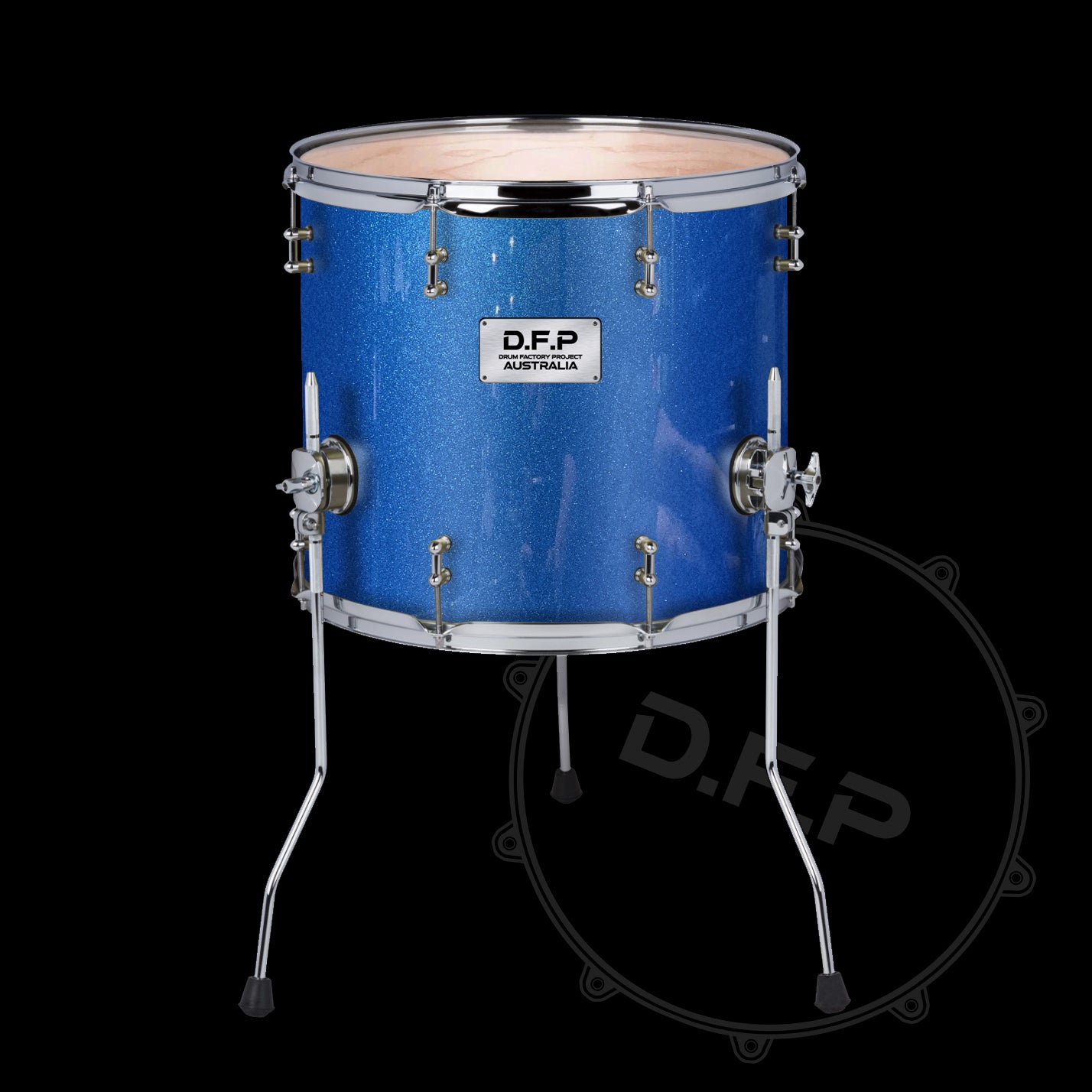 DFP Drum Wrap - Blue Sparkle