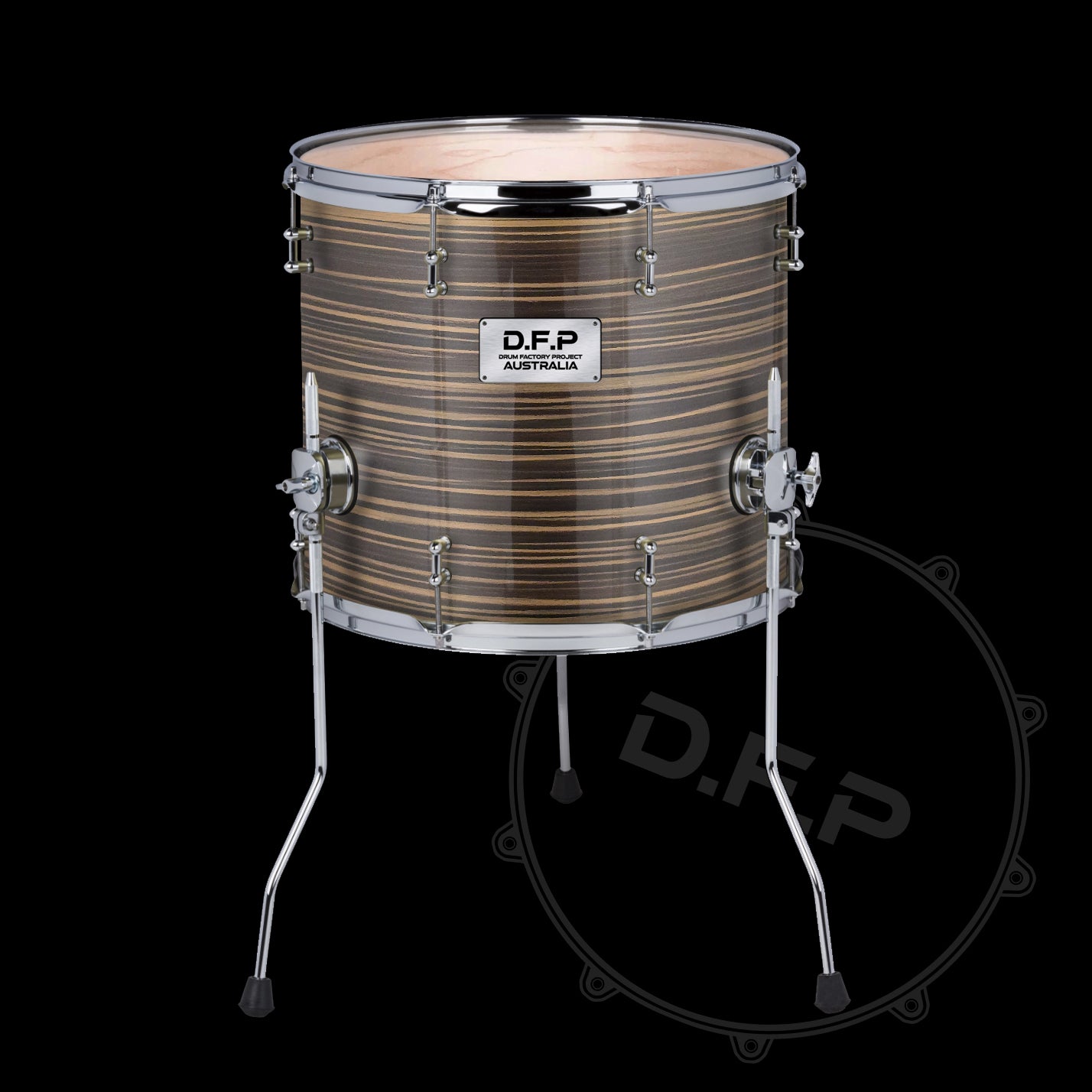 DFP Drum Wrap - Dark Mocha Strata