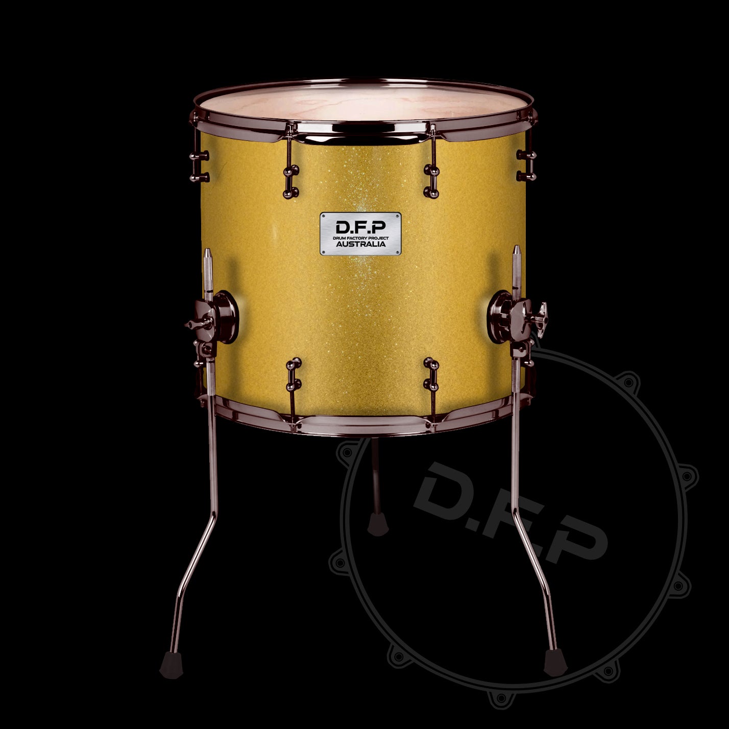 DFP Drum Wrap - Gold Sparkle