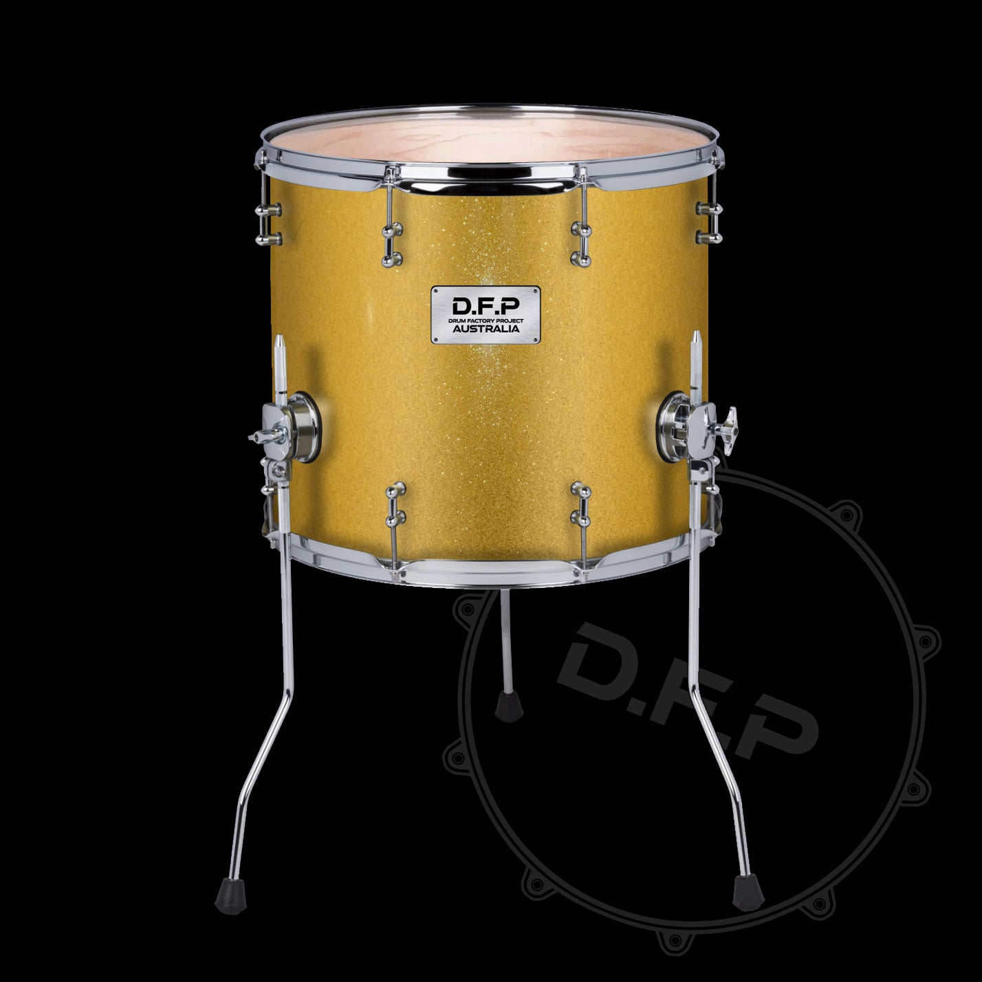 DFP Drum Wrap - Gold Sparkle
