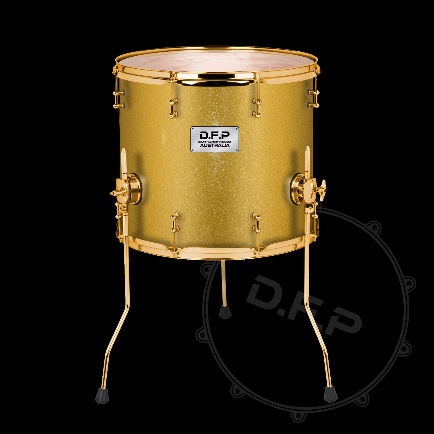 DFP Drum Wrap - Gold Sparkle