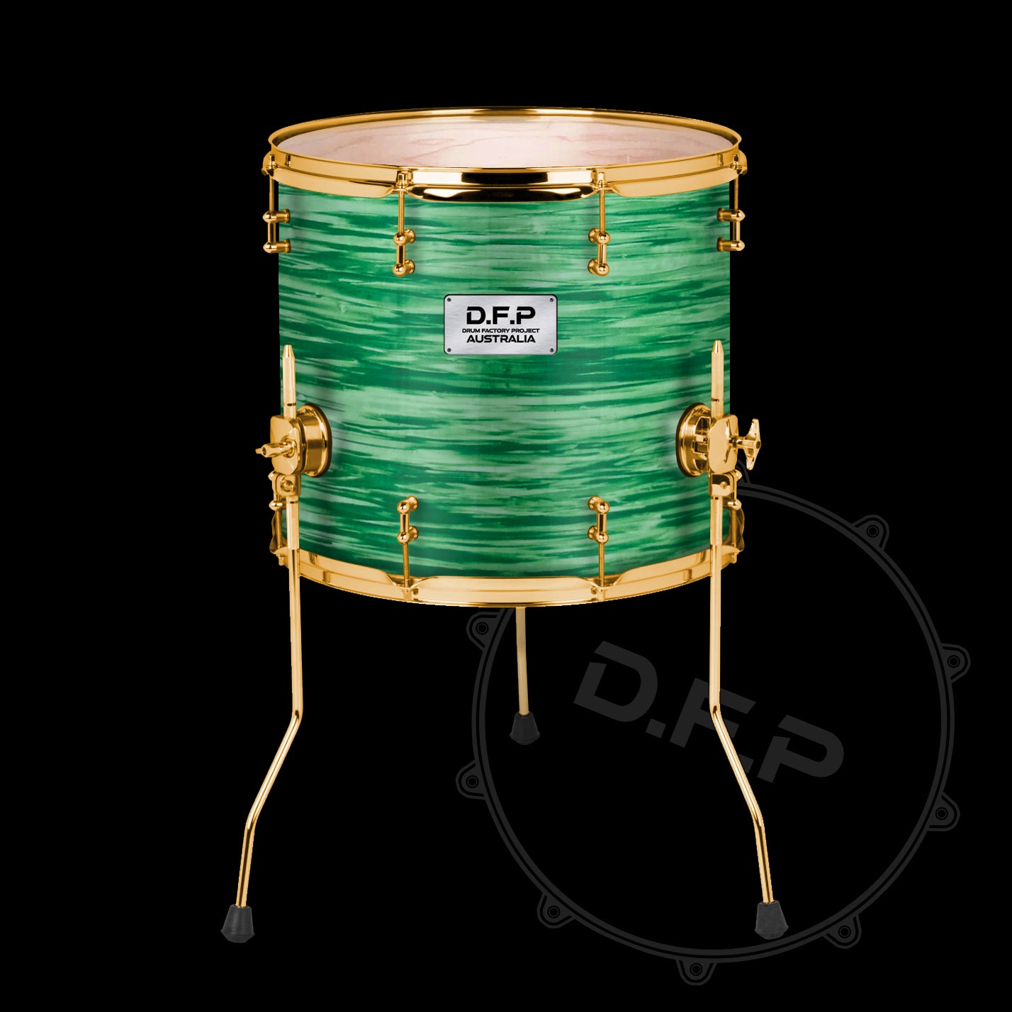 DFP Drum Wrap - Green Oyster Cream