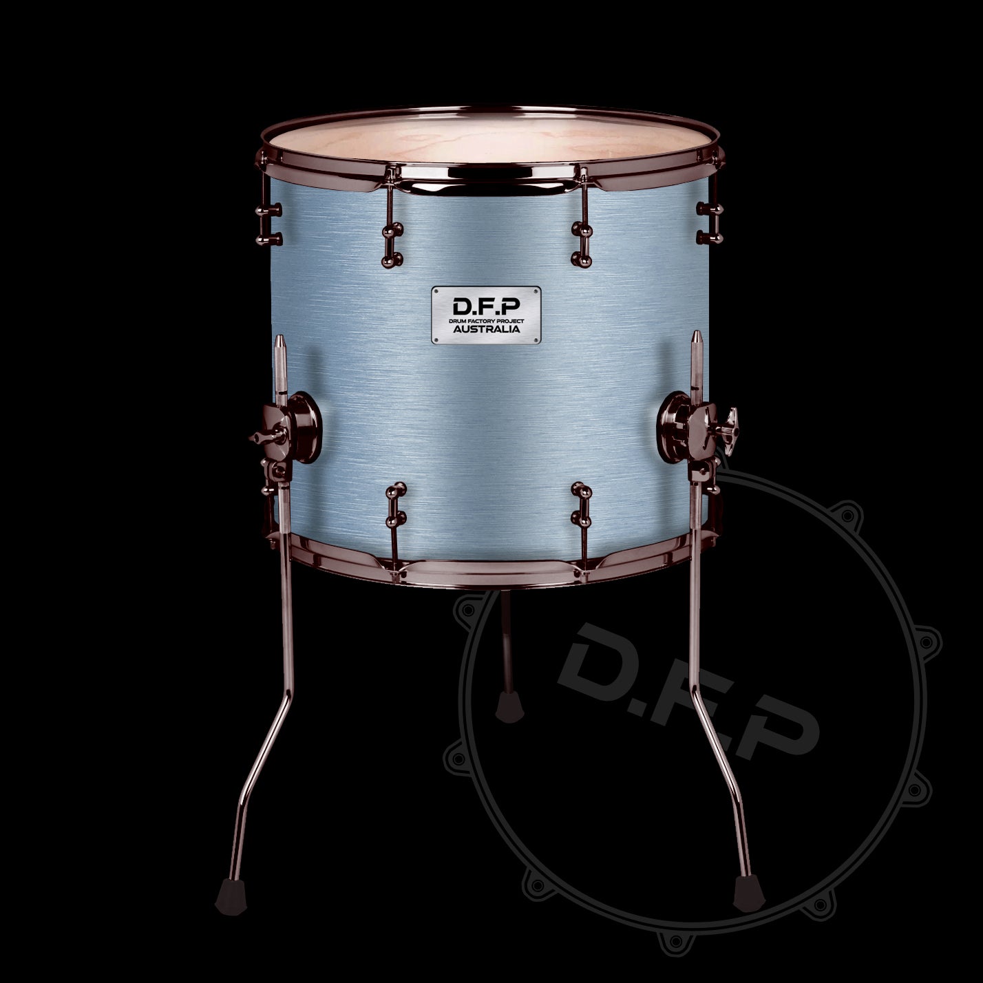 DFP Drum Wrap - Gun Metal Blue