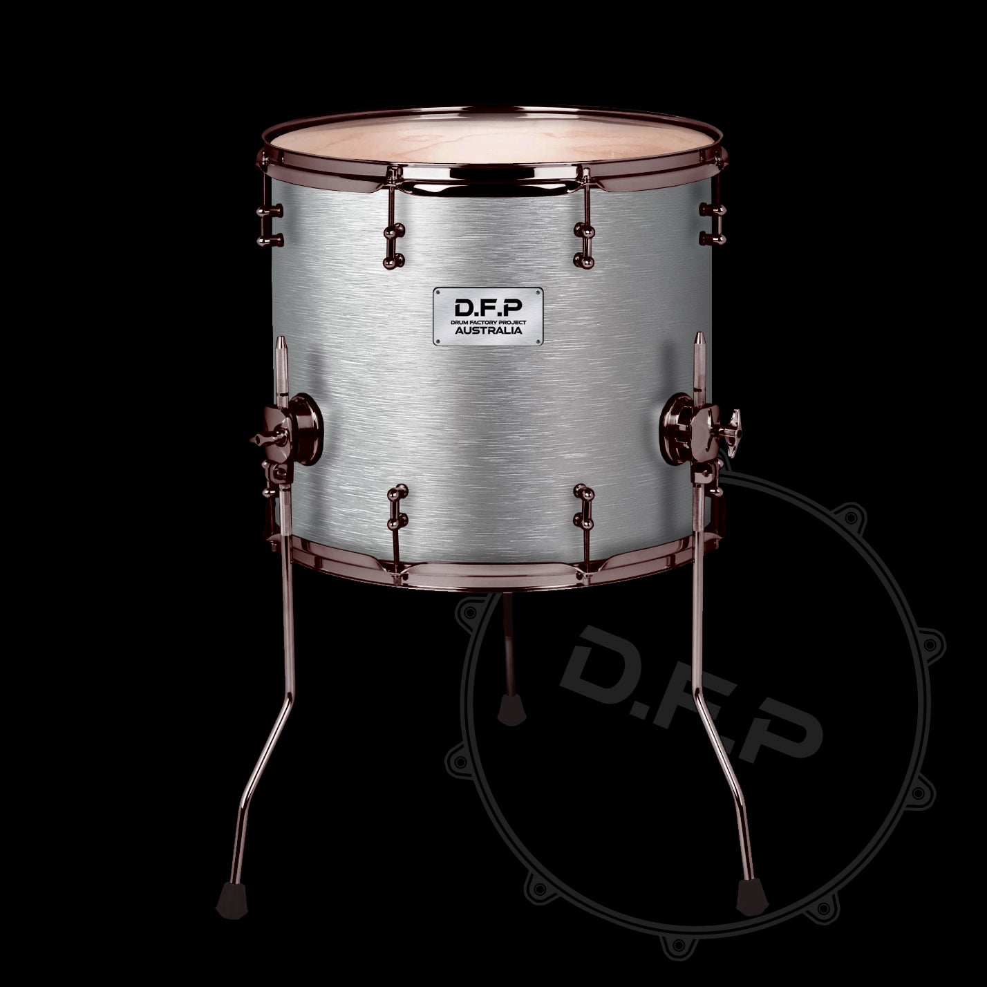 DFP Drum Wrap - Gun Metal Silver