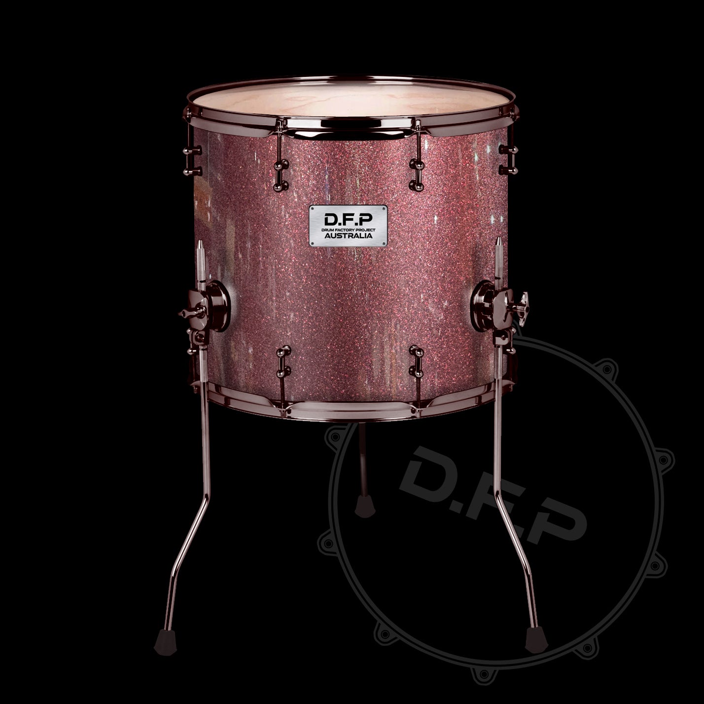 DFP Drum Wrap - Merlot Sparkle