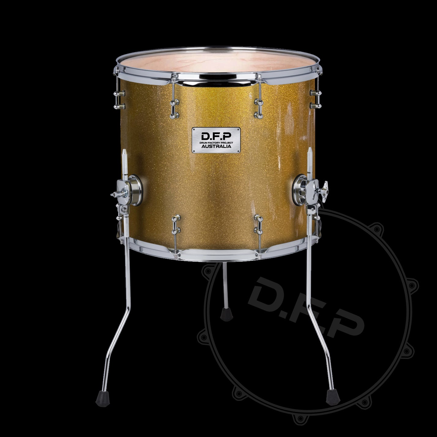 DFP Drum Wrap - Orange Glitter