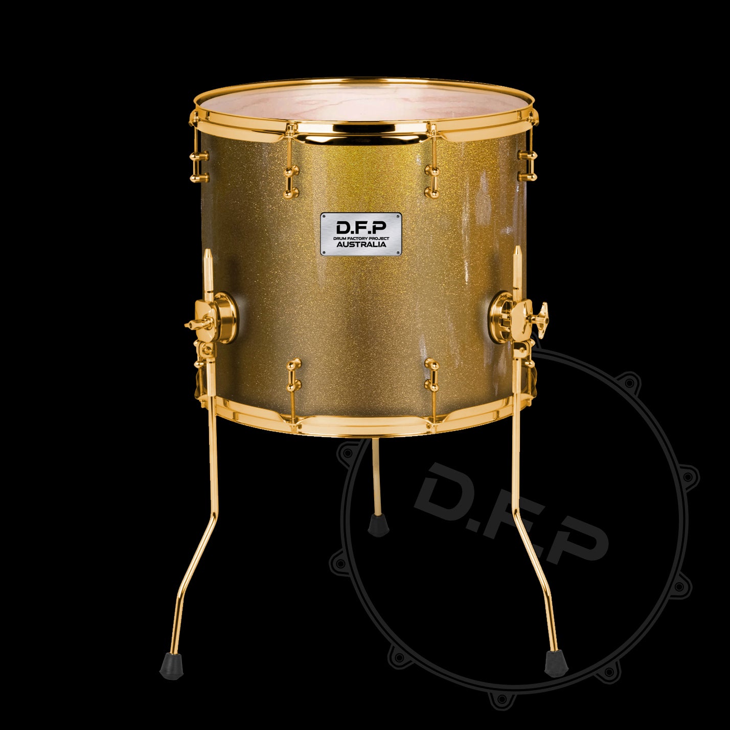 DFP Drum Wrap - Orange Glitter