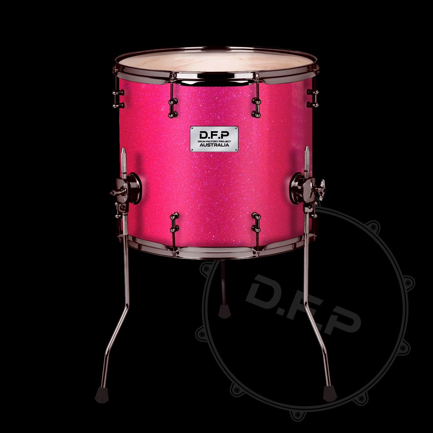 DFP Drum Wrap - Pink Sparkle
