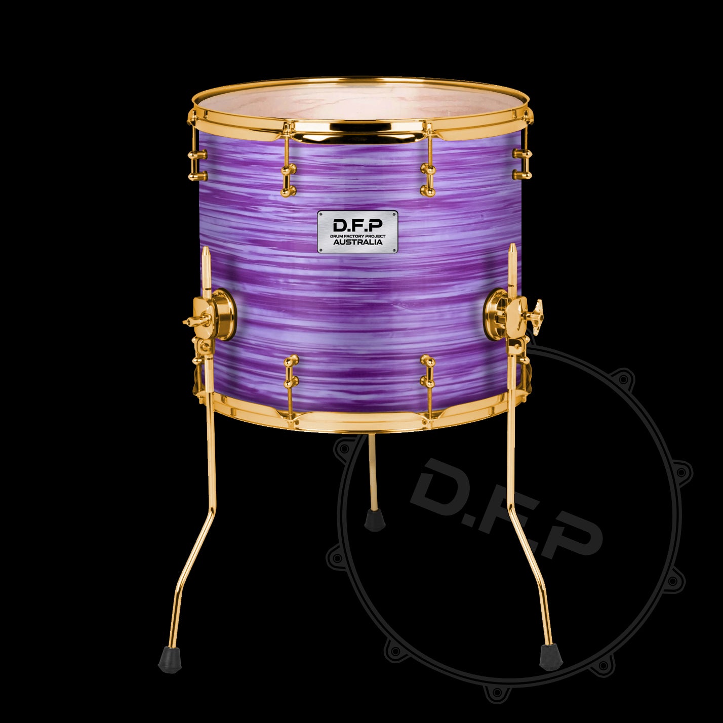 DFP Drum Wrap - Purple Oyster Cream