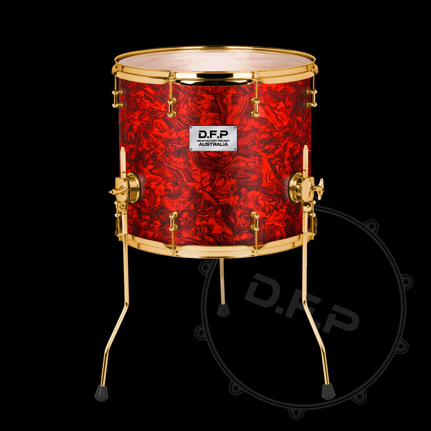 DFP Drum Wrap - Red Abalone