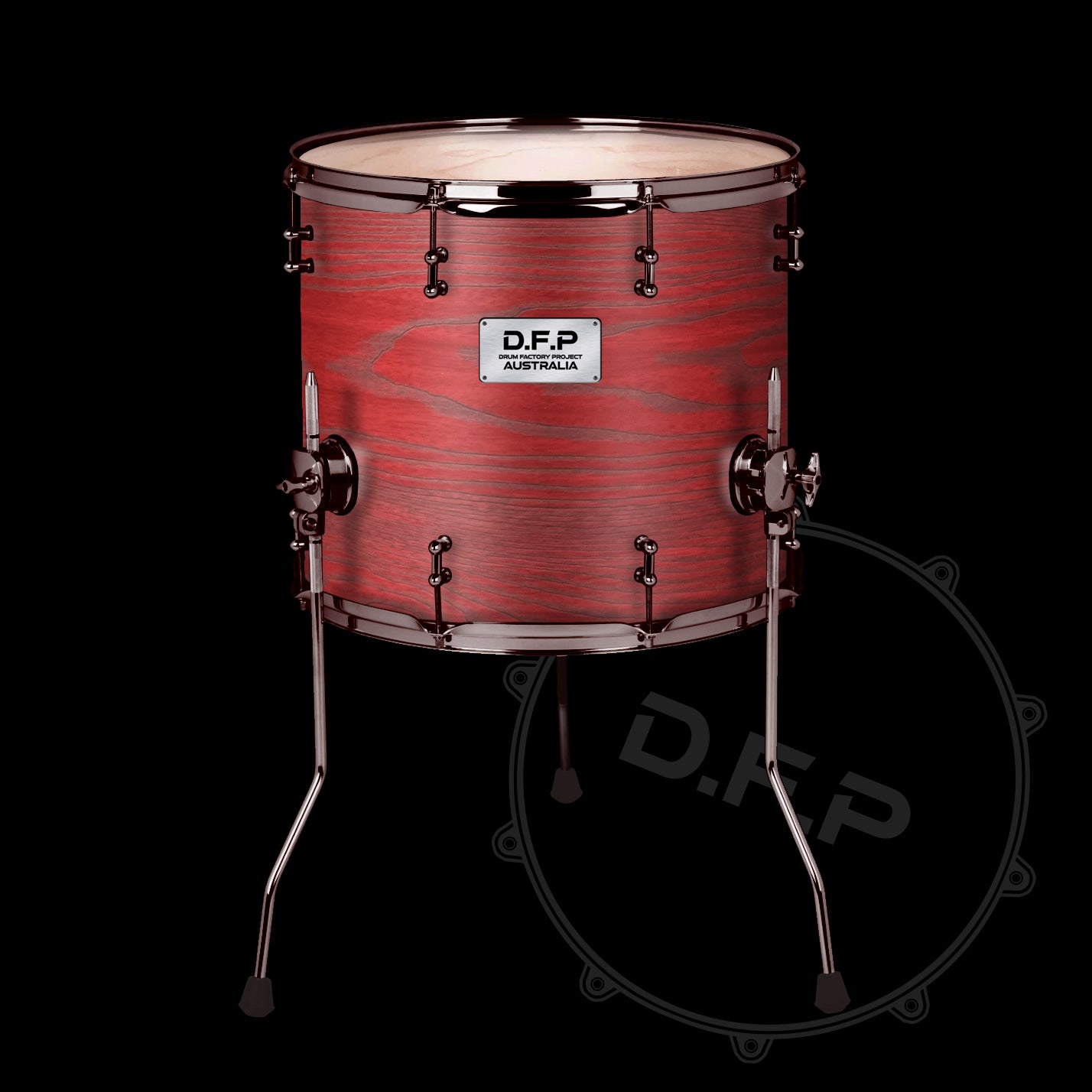 DFP Drum Wrap - Red Ash Wood
