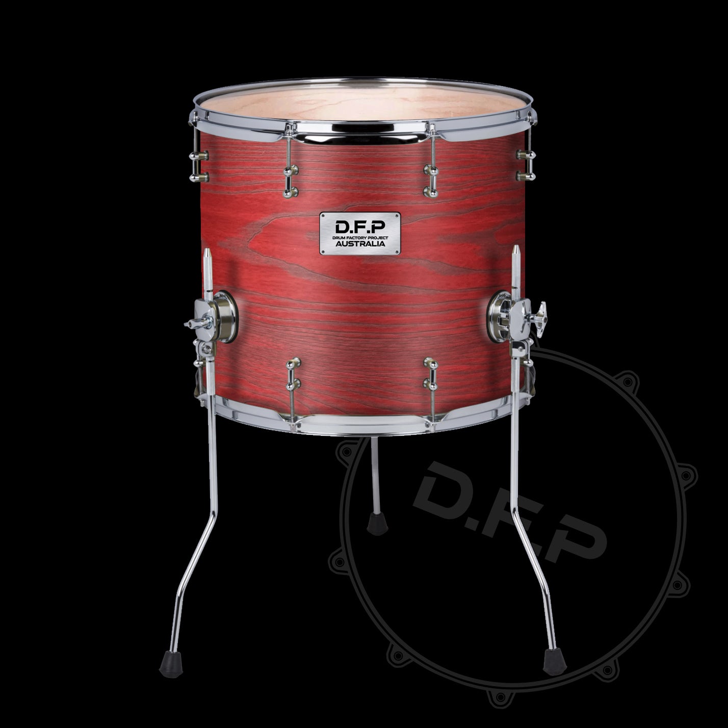 DFP Drum Wrap - Red Ash Wood