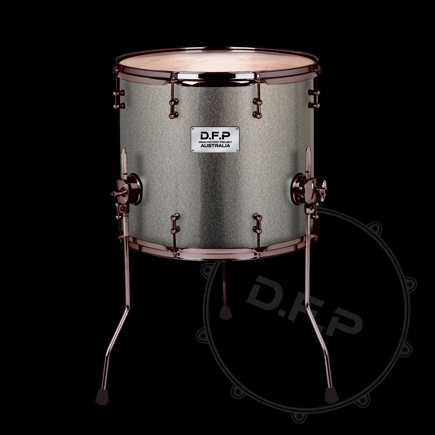 DFP Drum Wrap - Silver Sparkle