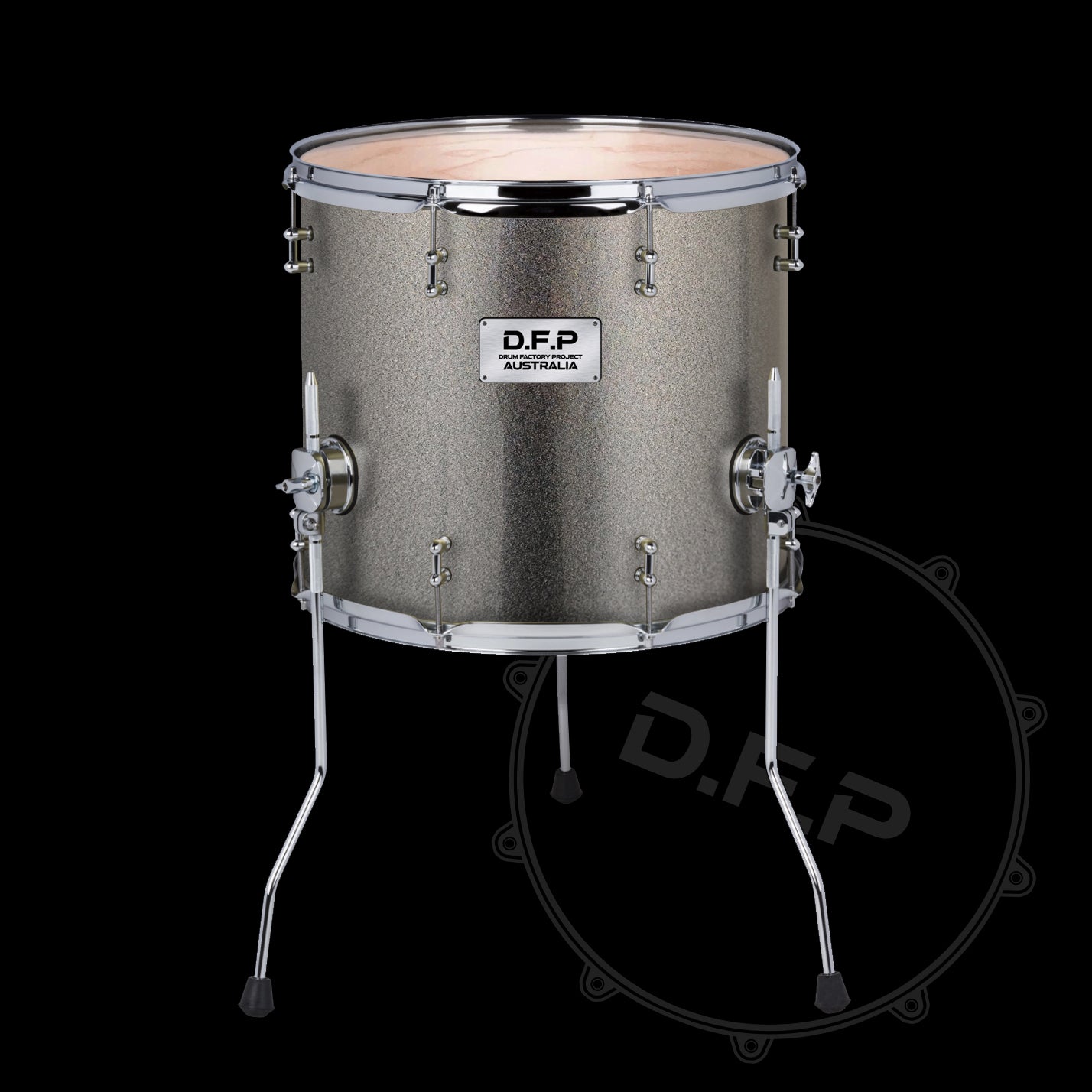 DFP Drum Wrap - Silver Sparkle