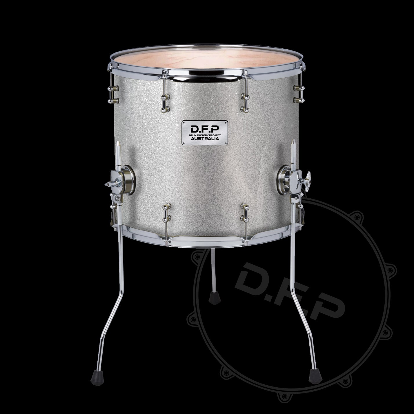 DFP Drum Wrap - Silver Sparkle