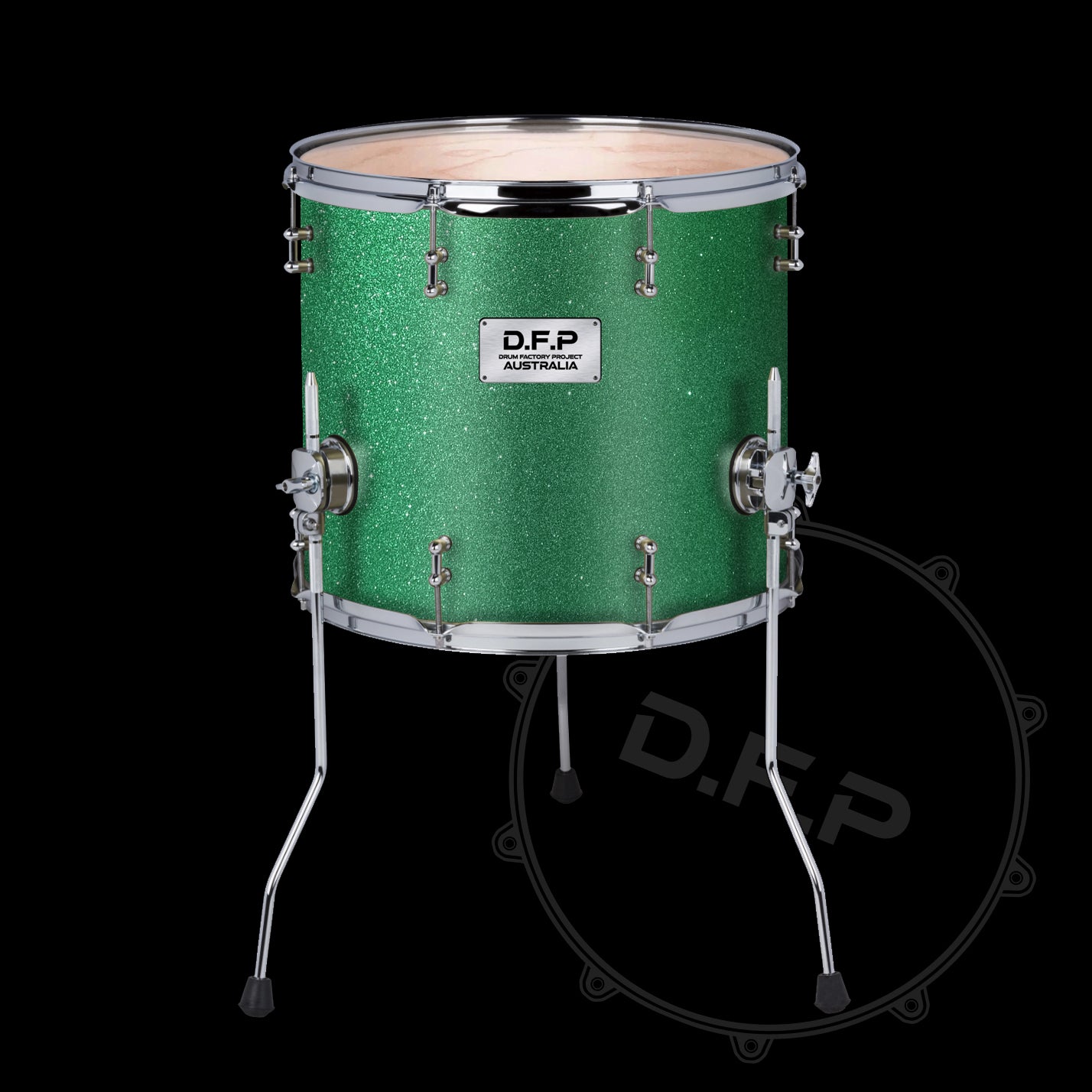 DFP Drum Wrap - Textured Green Sparkle