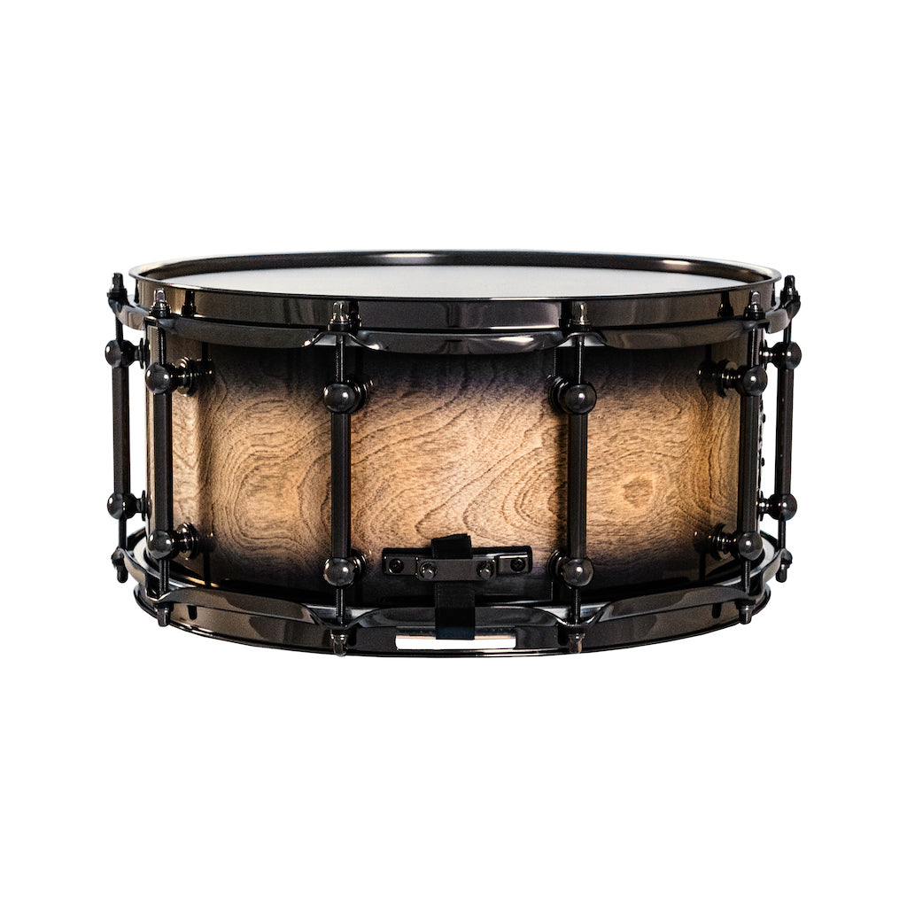 Chaos Elite Custom 14x6.5 Snare Drum Birch & Bubinga - Black Natural Burst
