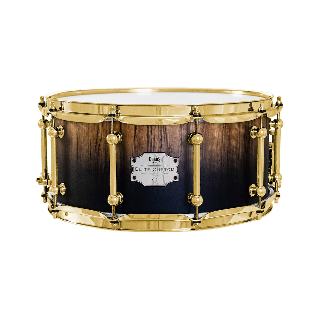 Chaos Elite Custom 14x6.5 Snare Drum Black Limba - Black Fade