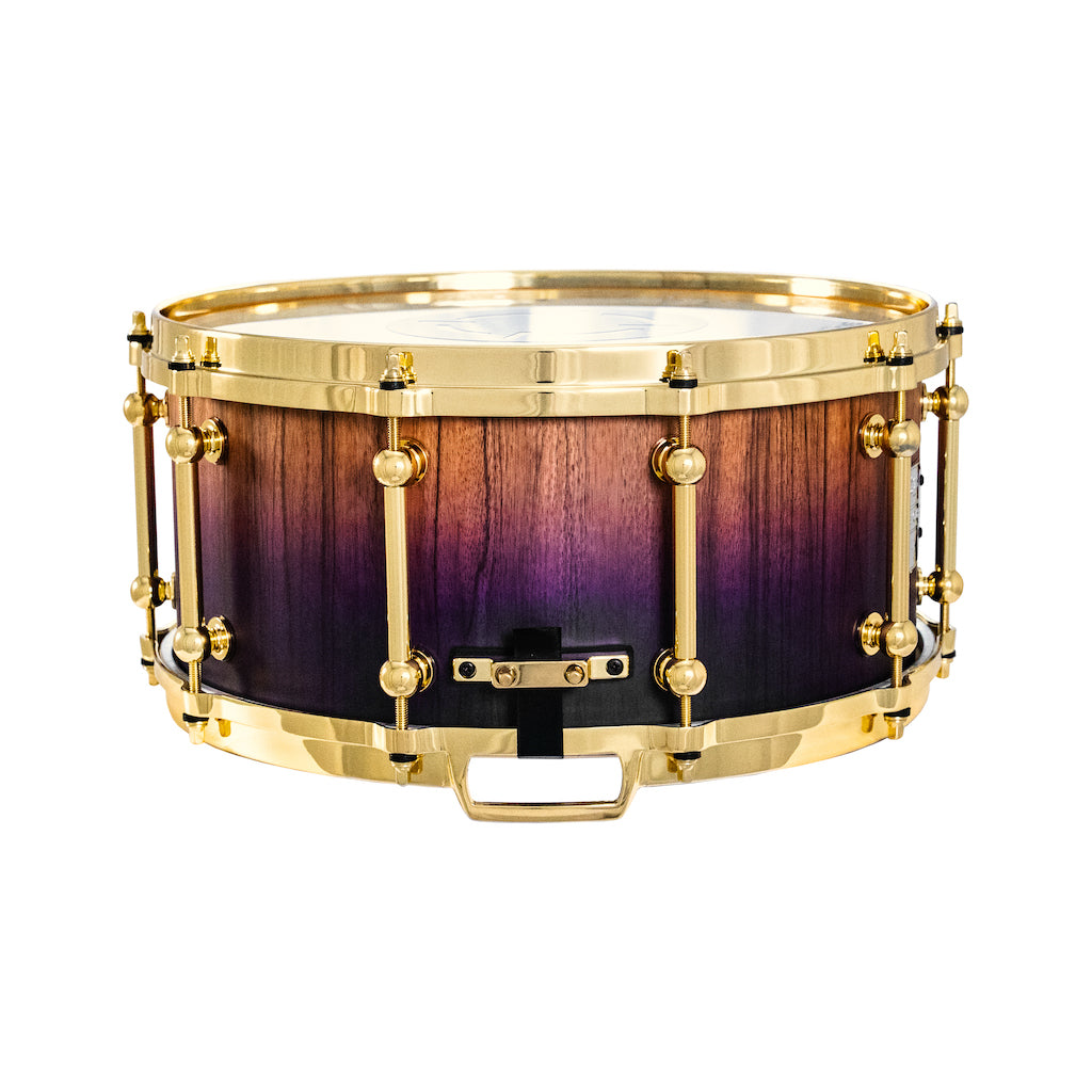 Chaos Elite Custom 14x6.5 Snare Drum Black Limba - Purple Fade