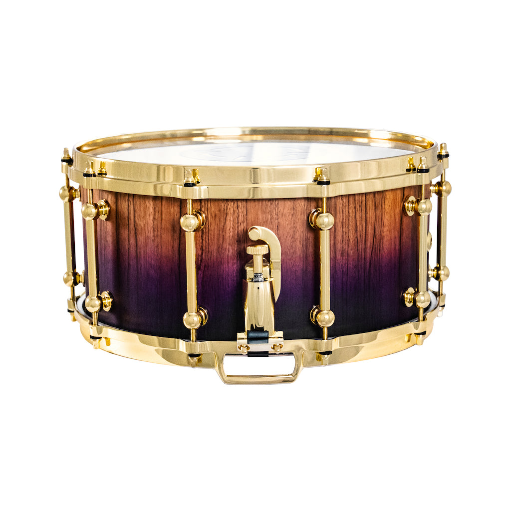 Chaos Elite Custom 14x6.5 Snare Drum Black Limba - Purple Fade
