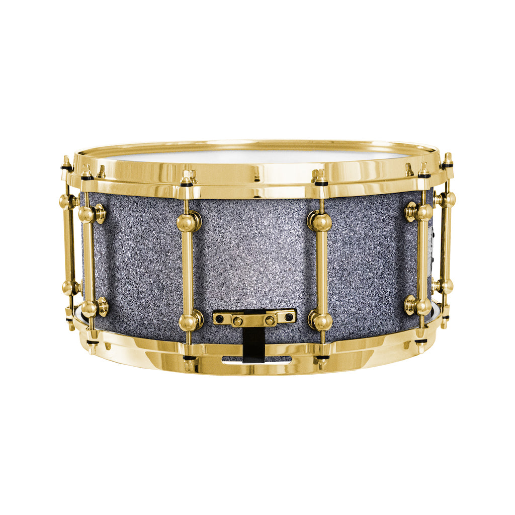 Chaos Elite Custom 14x6.5 Walnut Re-Ring Snare Drum - Silver Sparkle