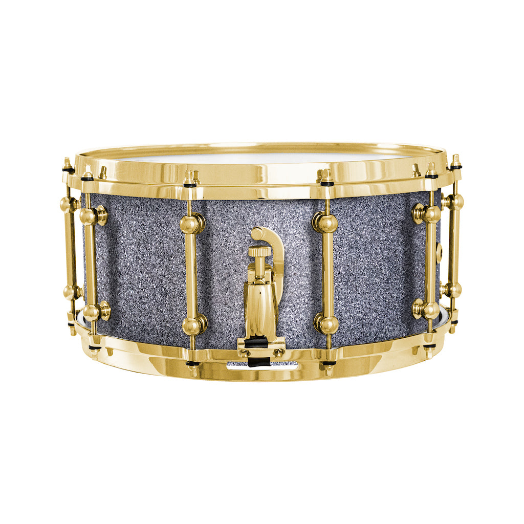 Chaos Elite Custom 14x6.5 Walnut Re-Ring Snare Drum - Silver Sparkle
