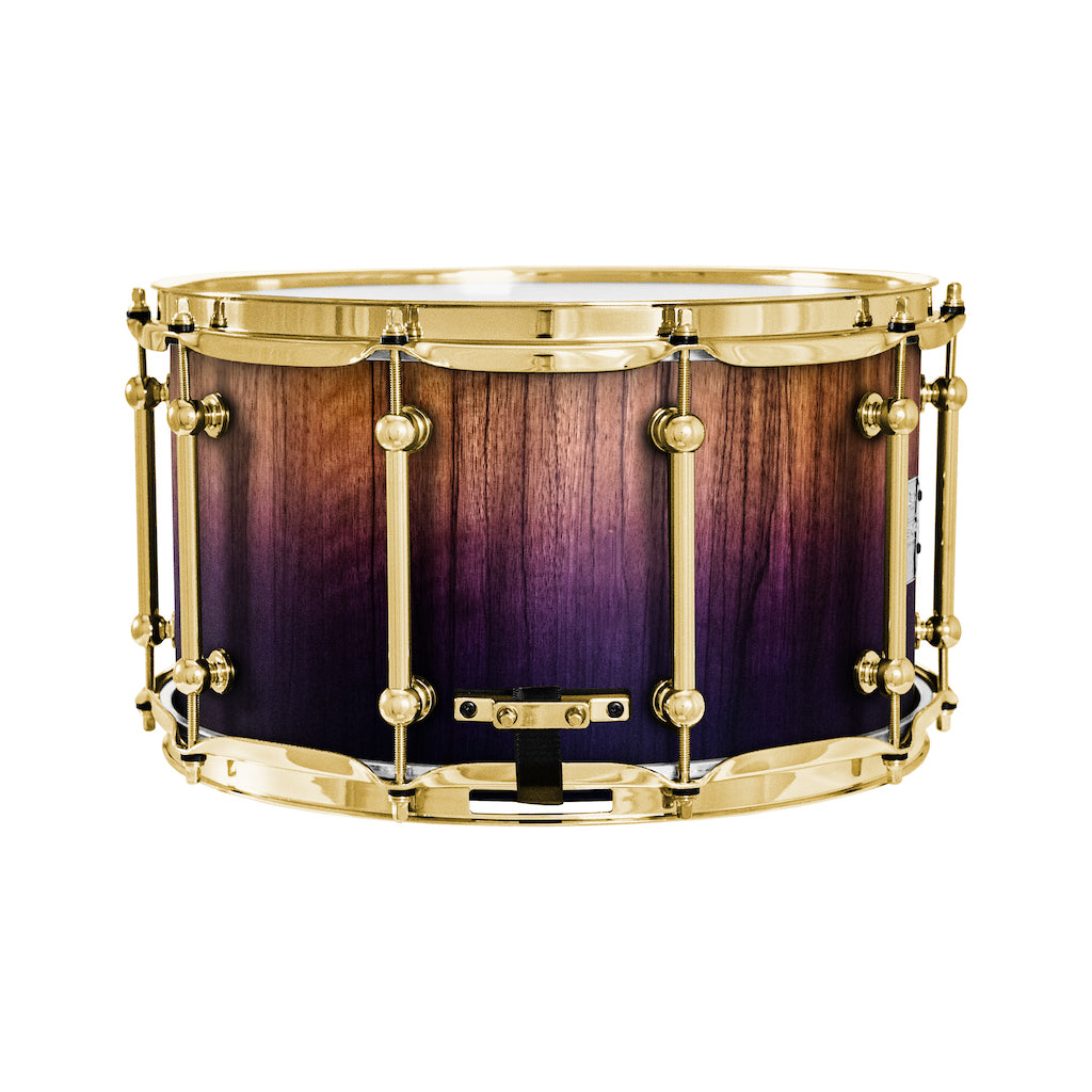 Chaos Elite Custom 14x8 Snare Drum Black Limba - Purple Fade