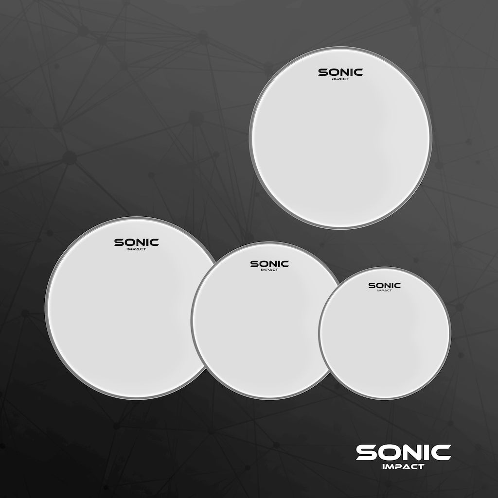 Sonic Impact White Drum Head Pack