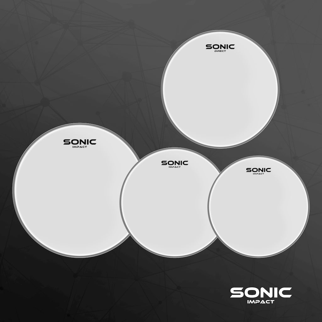 Sonic Impact White Drum Head Pack