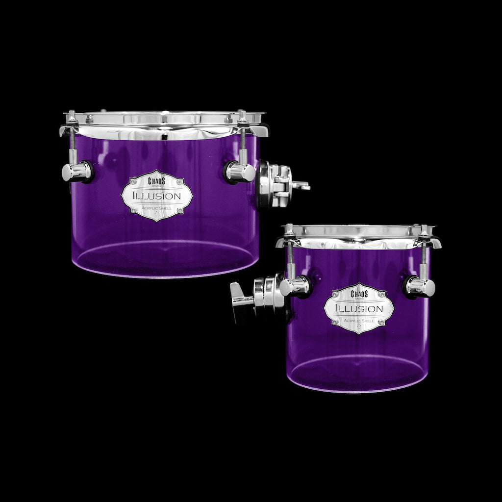 Chaos Illusion Acrylic Concert Toms - Purple