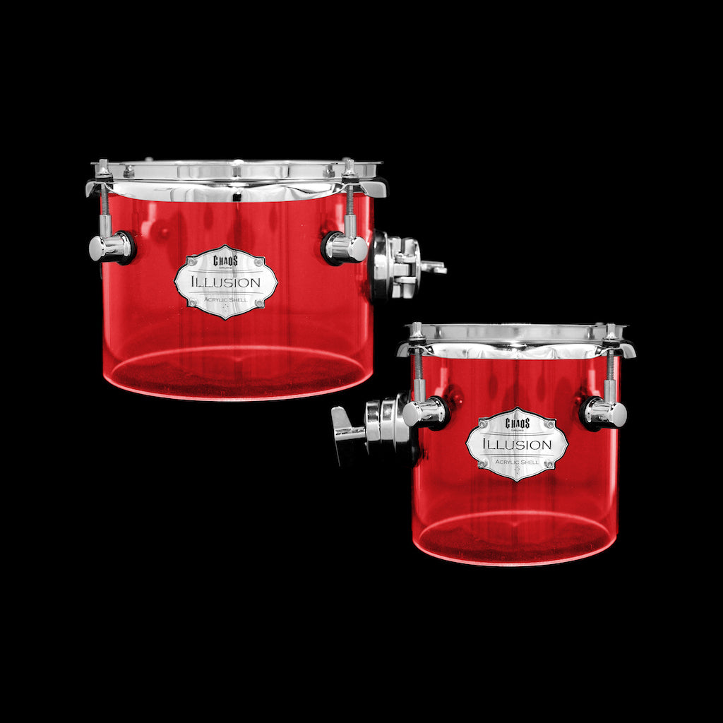 Chaos Illusion Acrylic Concert Toms - Red