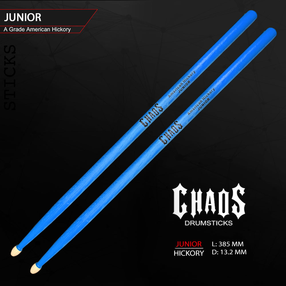 Chaos Junior Drum Sticks - Black