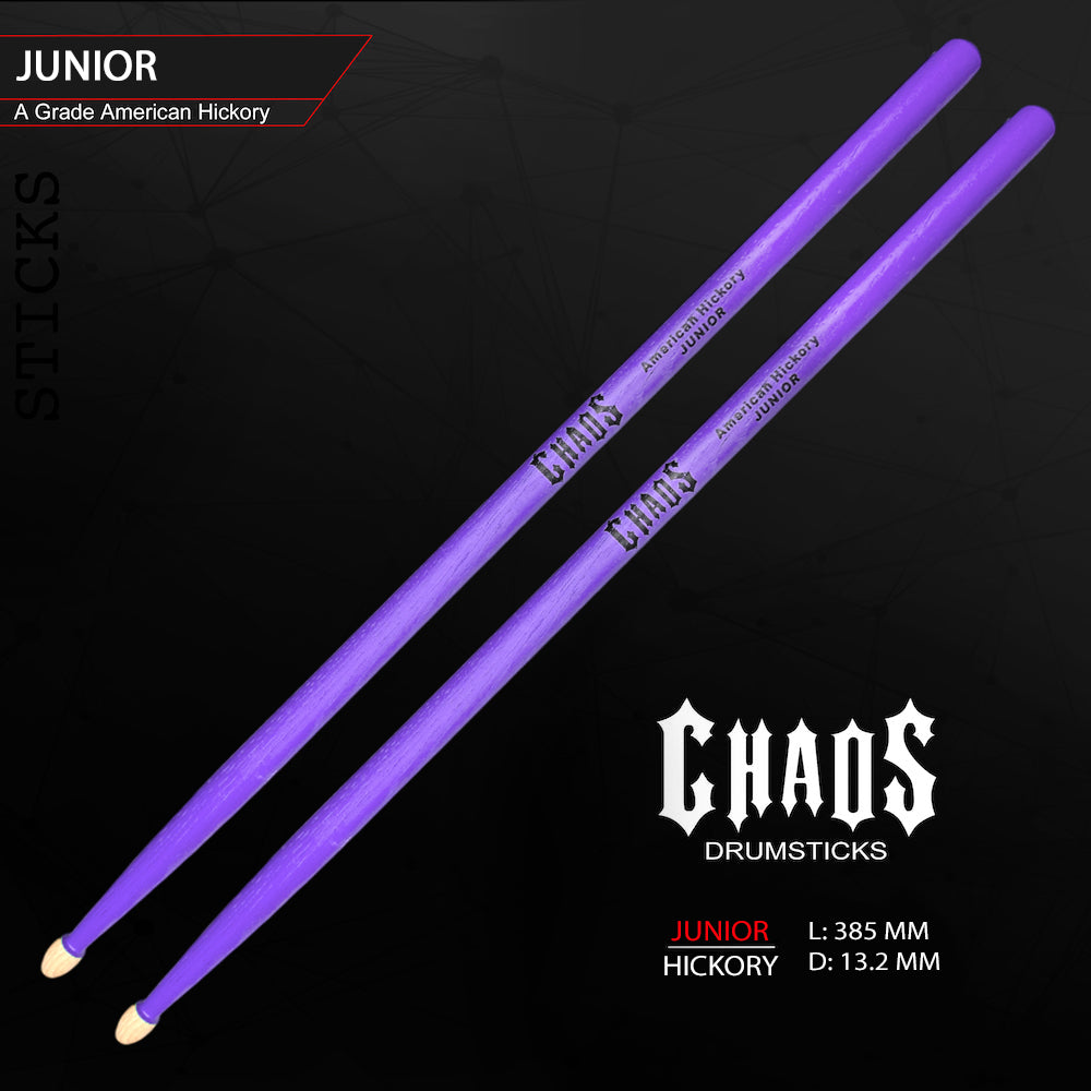 Chaos Junior Drum Sticks - Purple