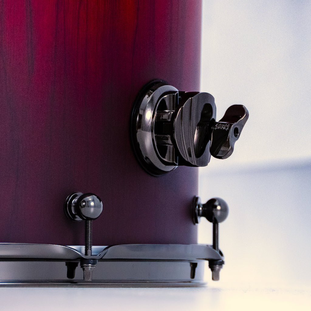 Chaos Elite Custom Drum Kit Maple & Black Limba - Red Fade