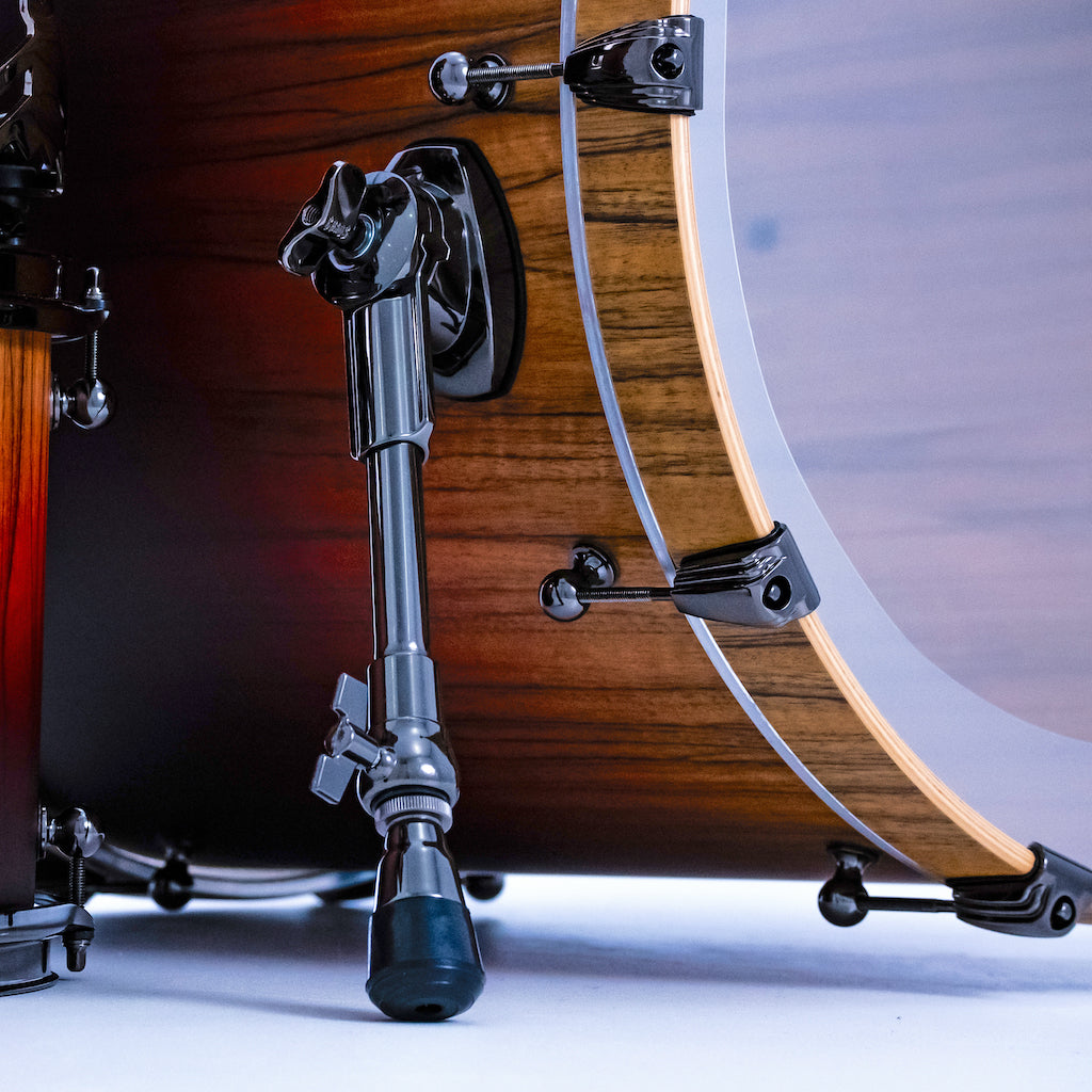 Chaos Elite Custom Drum Kit Maple & Black Limba - Red Fade